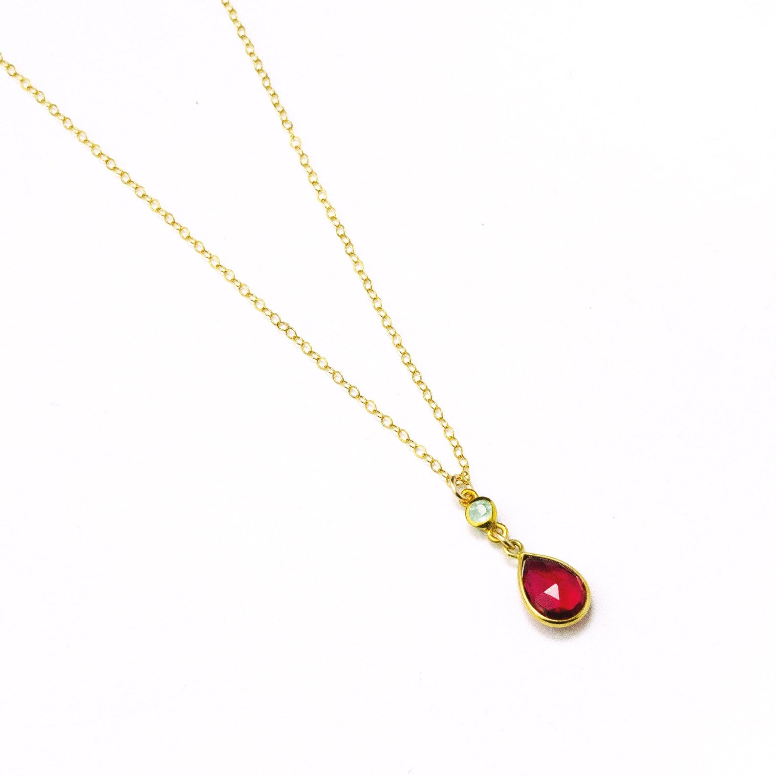 gold birthstone jewelry ruby quartz aqua chalcedony march and july birthstones gemstone necklace