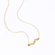 Cherished Connections Birthstone and Initial Necklace Horizontal Connector Pendant