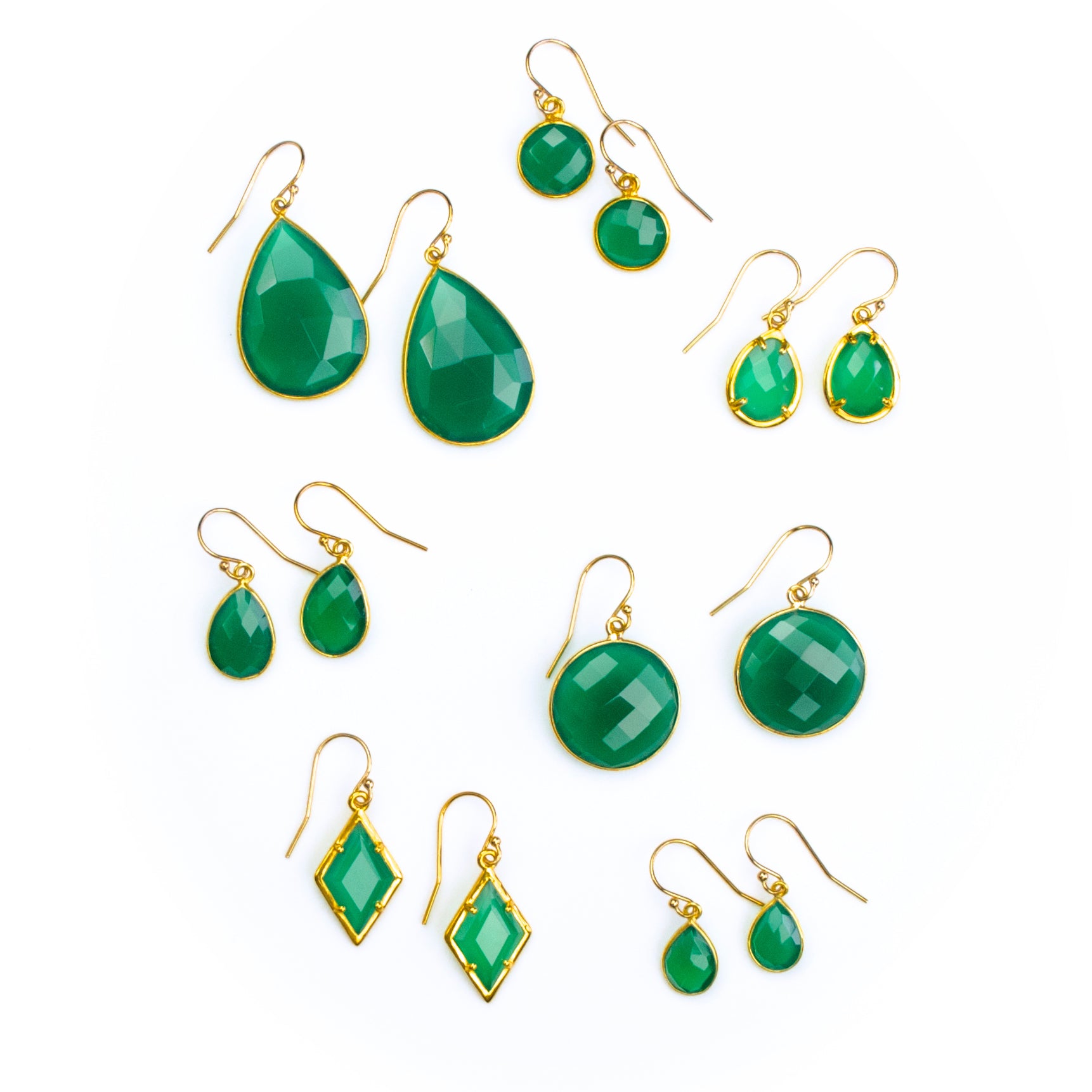 Green Onyx Necklace : May Birthstone