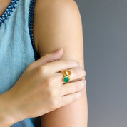 Green Onyx May birthstone ring, Custom green chalcedony ring, Personalized birthstone jewelry, Green Aventurine alternative, Earth gemstone ring, Heart chakra healing stone, Elegant green jewelry, Faceted green gemstone ring, Heart healing gem