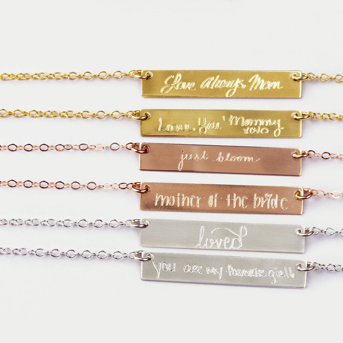 Custom Double Signature Handwriting Necklace - by Brevity – Brevity Jewelry