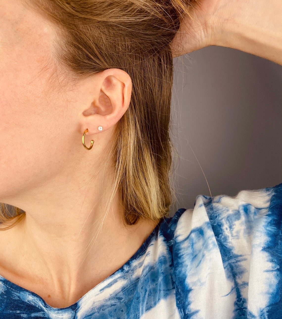 14k Gold Vermeil Large Luxe Chunky Hoop Earrings – Carrie Elizabeth