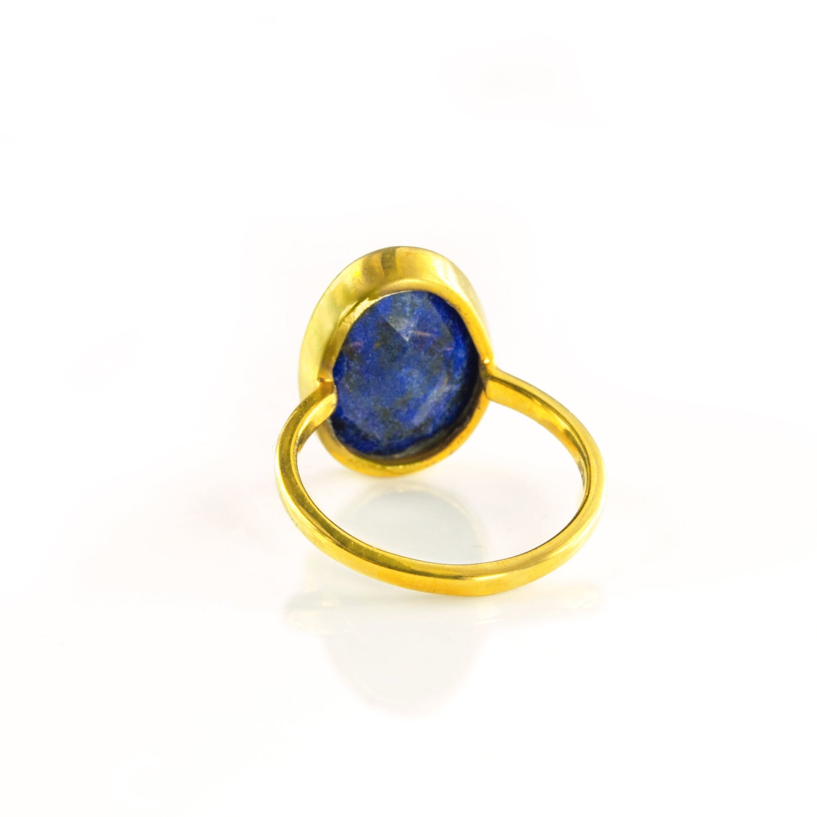 Large Lapis Lazuli Teardrop Oval Ring