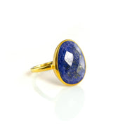 Large Lapis Lazuli Teardrop Oval Ring