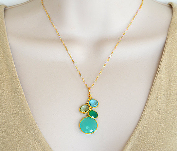 Custom mothers necklace birthstone mother daughter necklace gifts for grandma