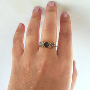 Personalized Mother's Ring with Three Birthstones