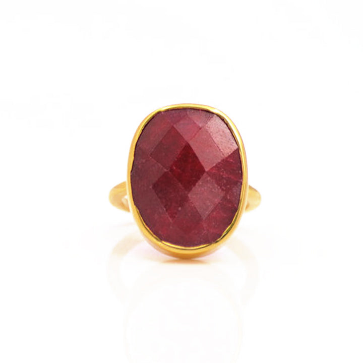 julybirthdaygiftforherdyedrubygemstonelargeroundbezelsetringvermeilgold.jpg