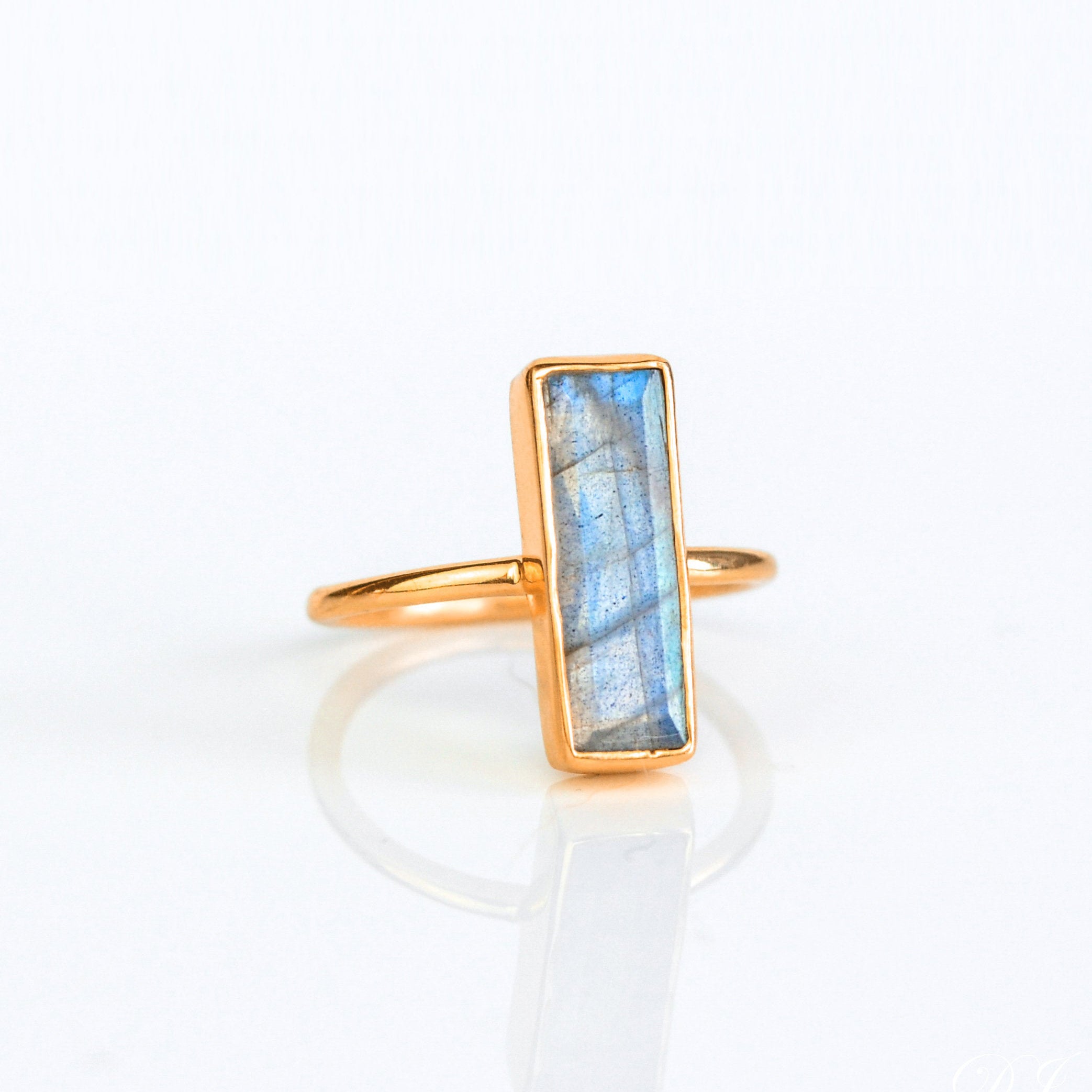 White Finish Labradorite Gemstone Ring In Sterling Silver Design by V&A  Jewellers at Pernia's Pop Up Shop 2024