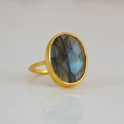 Labradorite Large Oval Ring