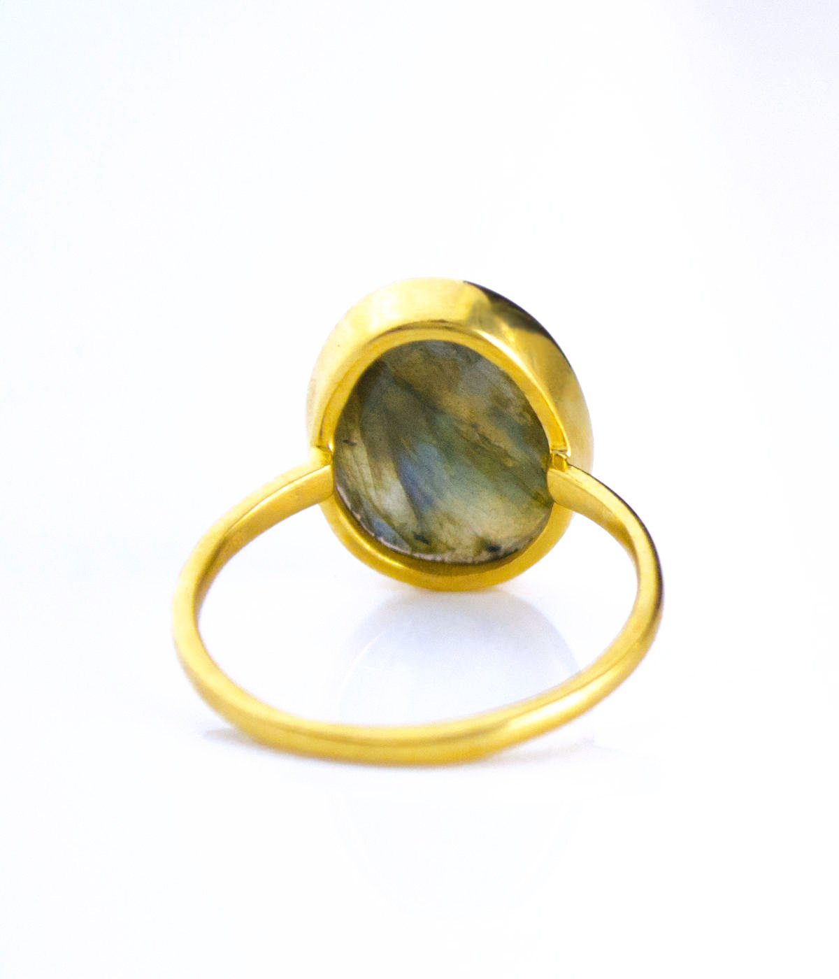 Labradorite Teardrop Oval Ring