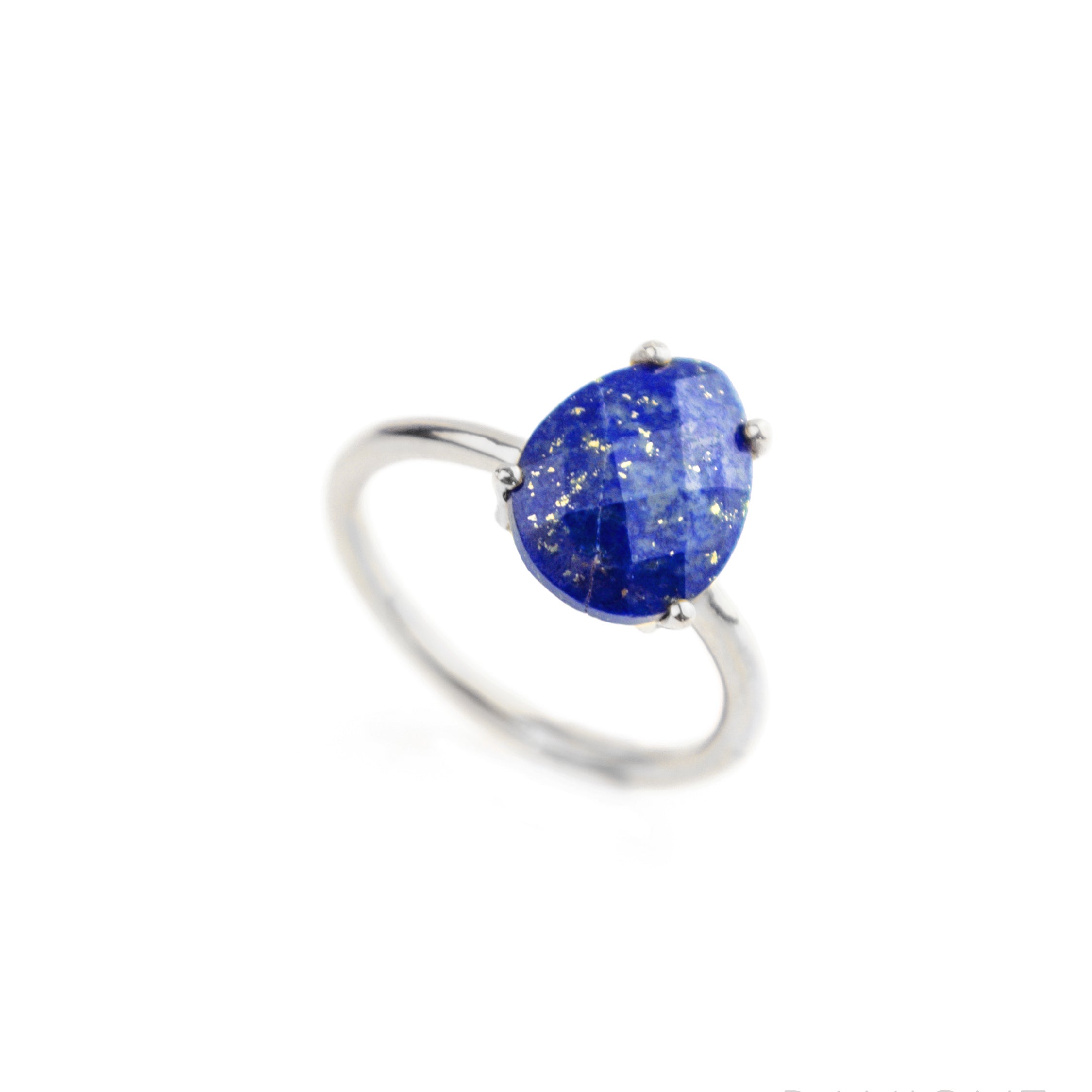 Lapis Lazuli Teardrop Prong Set Ring • September Birthstone
