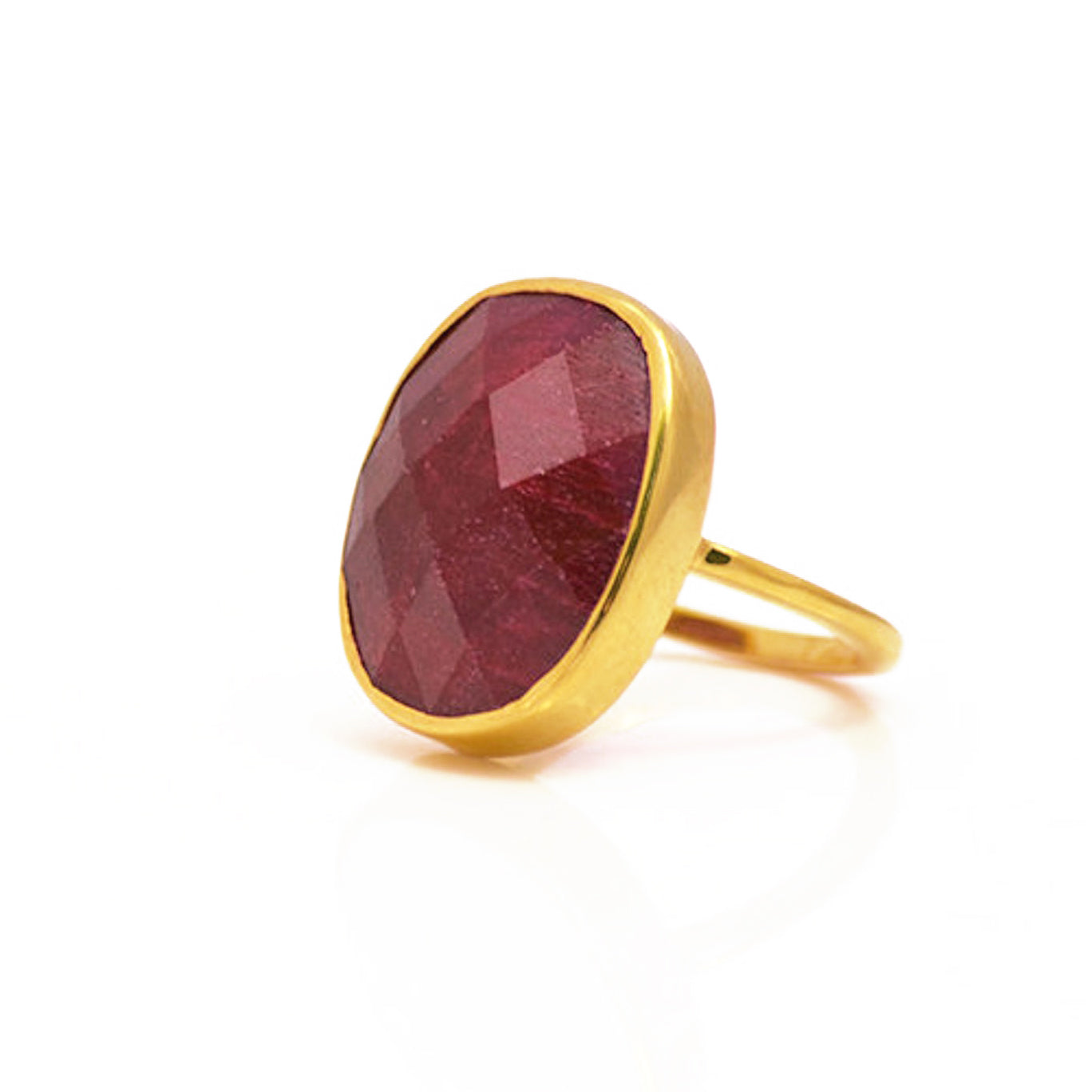 Tilted Oval Ruby and Diamond Halo Ring – Park City Jewelers