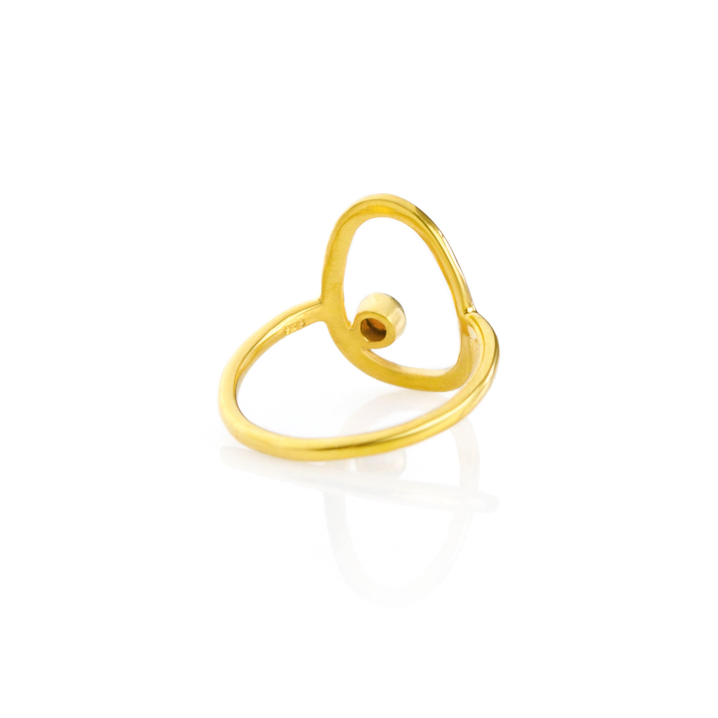 Open Bezel Back Open Oval Ring