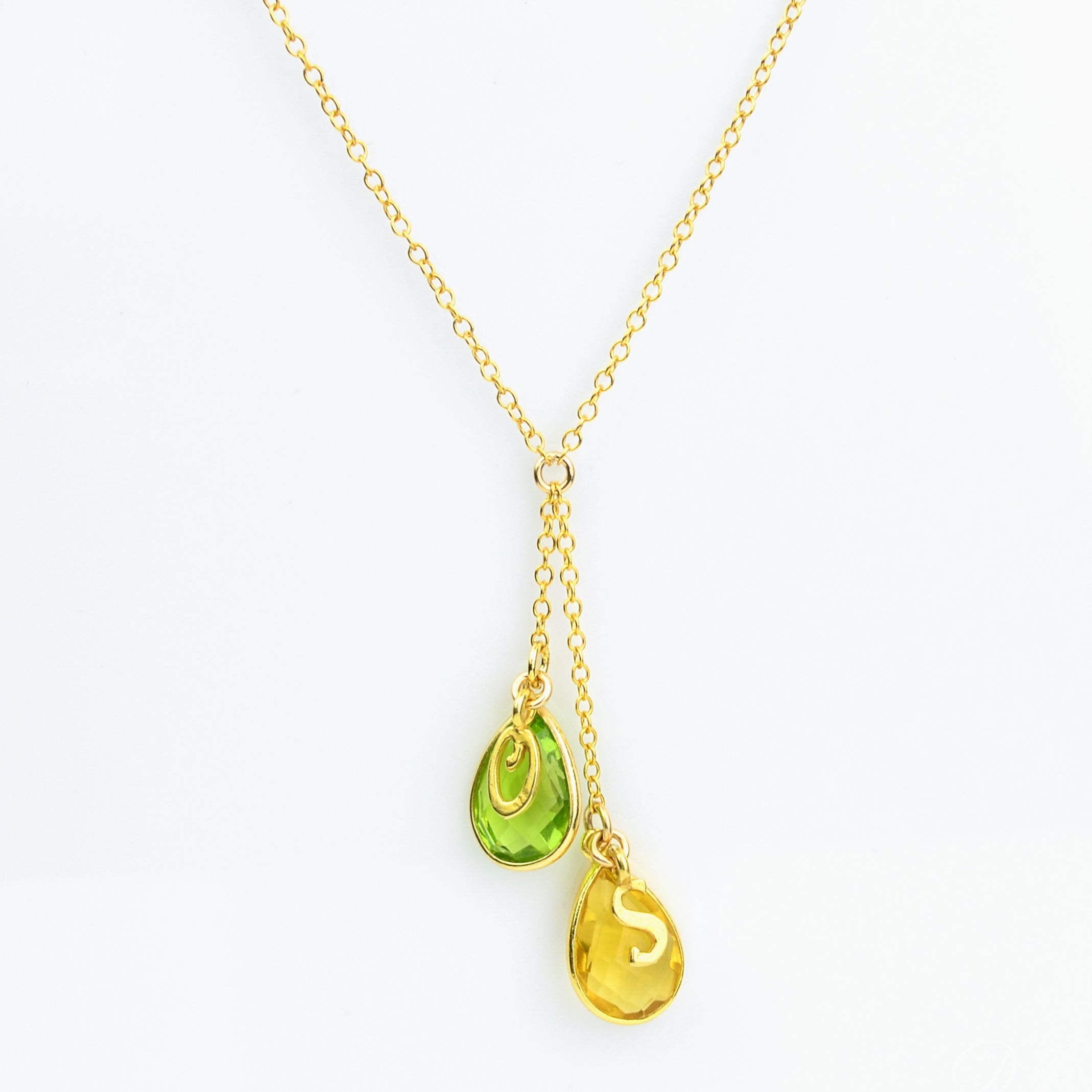 Personalized Lariat Birthstone Necklace