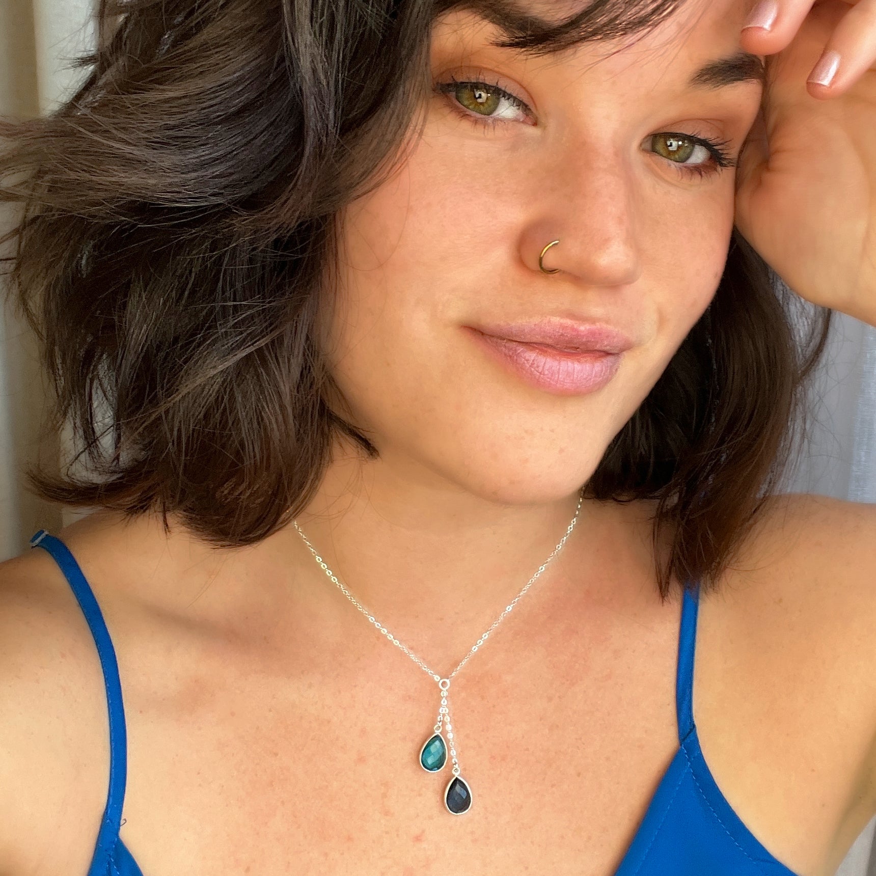 Ukraine Necklace Fundraiser Lariat Birthstone Necklace