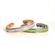 Personalized Thin Leather or Cork Cuff Bracelet