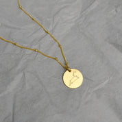 Leo Constellation Necklace with Monogram Engraving on Back