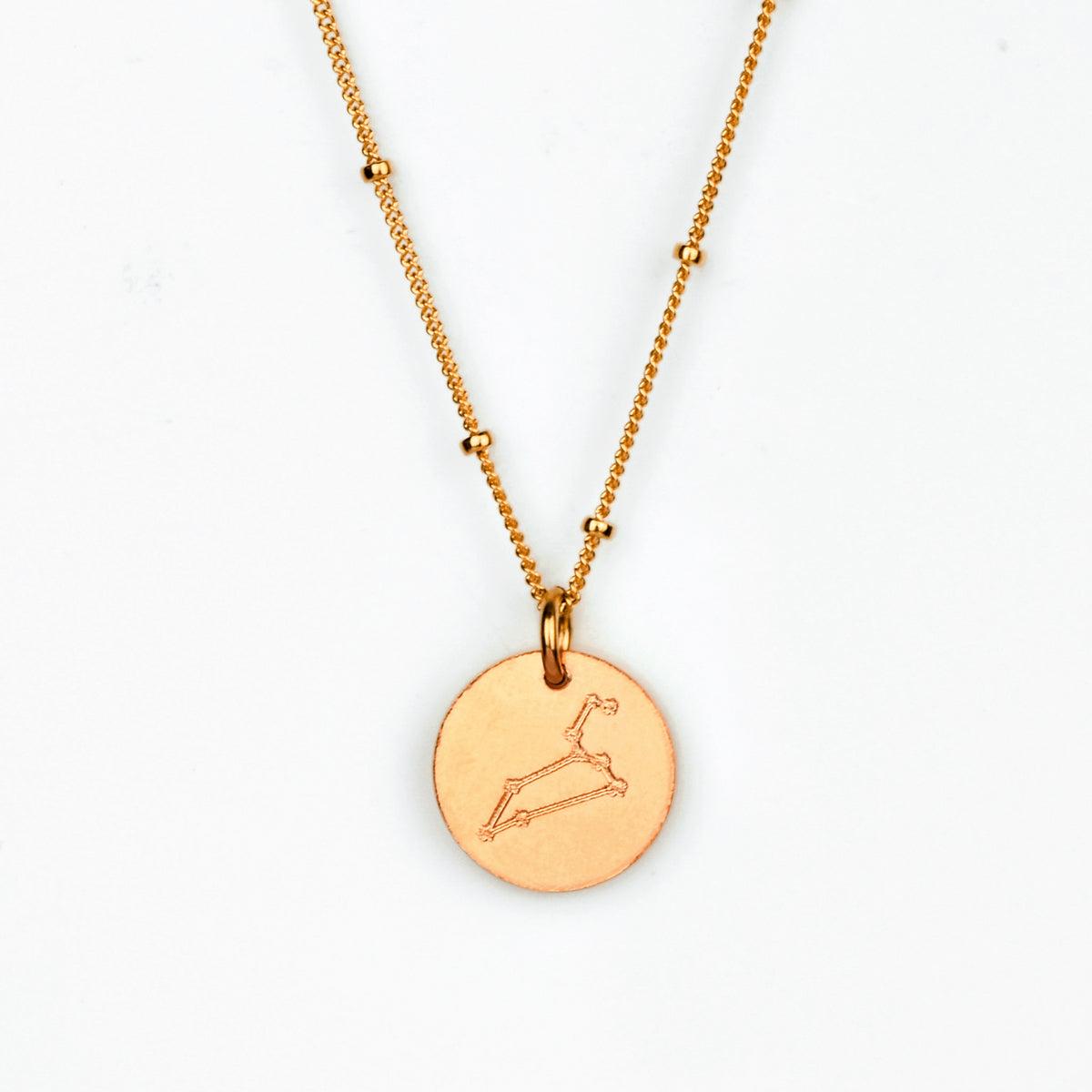 Leo Constellation Necklace with Monogram Engraving on Back