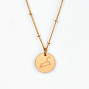 Leo Constellation Necklace with Monogram Engraving on Back