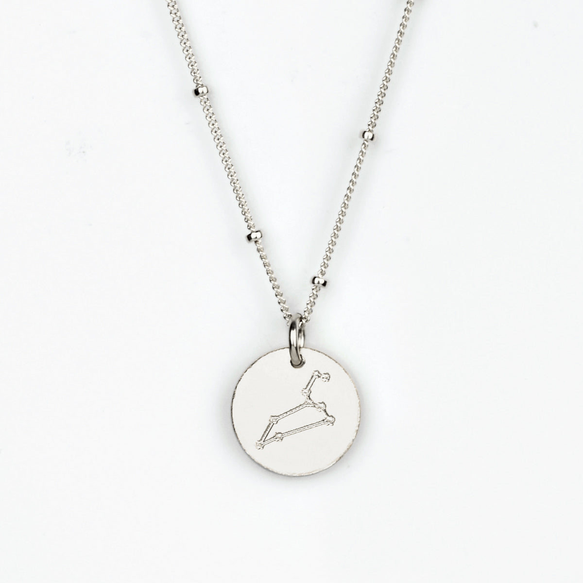 Leo Constellation Necklace with Monogram Engraving on Back