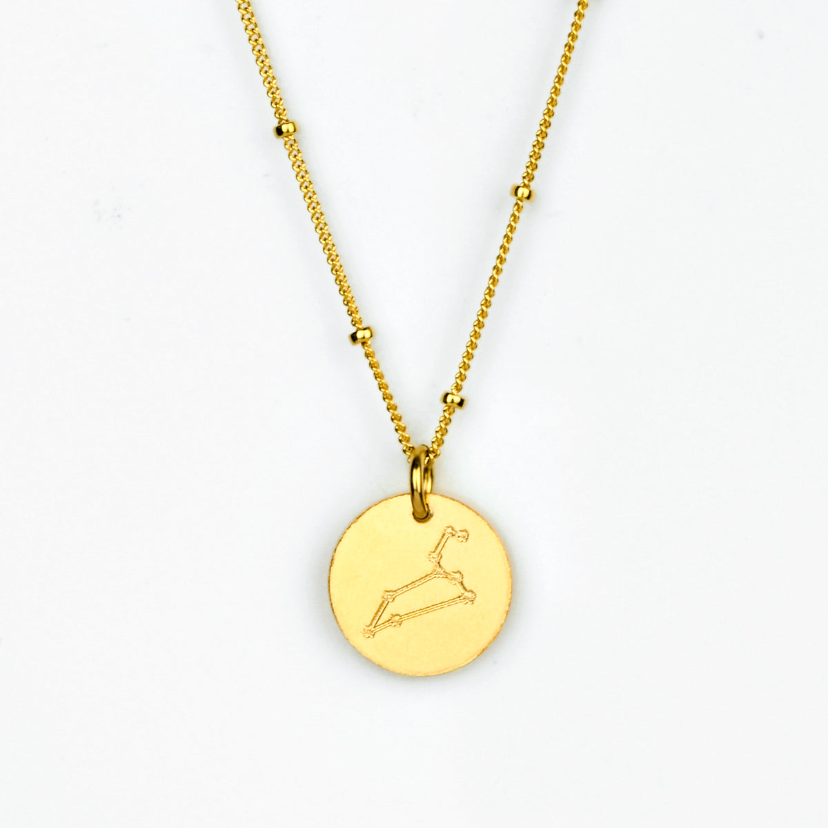 Leo Constellation Necklace with Monogram Engraving on Back