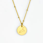Leo Constellation Necklace with Monogram Engraving on Back