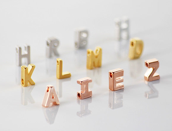 Custom Birthstone & Letter Charm Bracelet