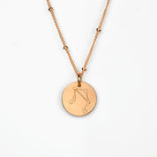 Libra Constellation Necklace with Monogram Engraving on Back