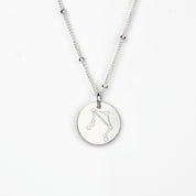 Libra Constellation Necklace with Monogram Engraving on Back