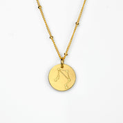 Libra Constellation Necklace with Monogram Engraving on Back
