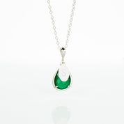 May Birthstone & Name Necklace : Green Onyx