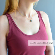 Natural Moonstone Slice Necklace with Organic Profile