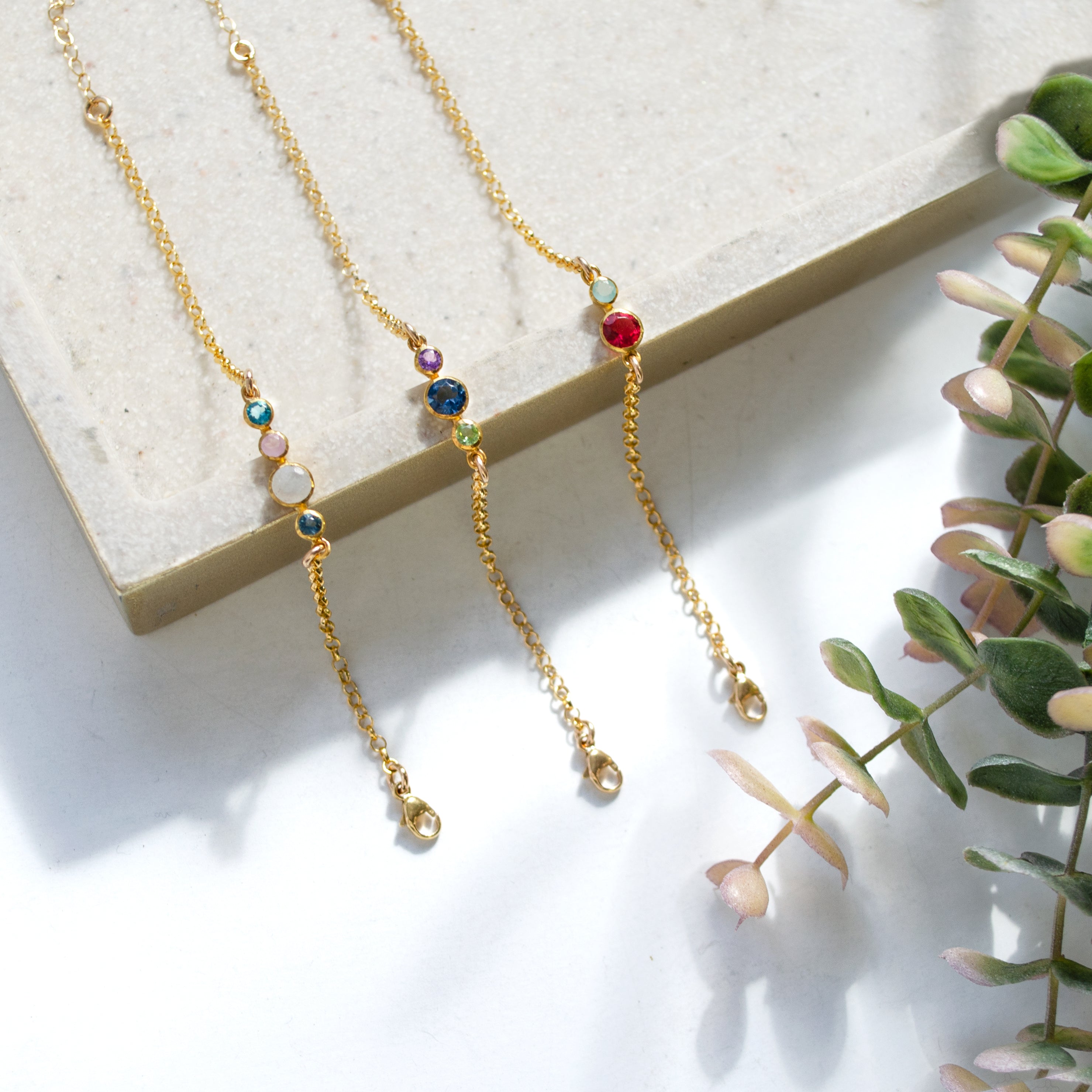 Mother's Birthstone Bar Bracelet : Available in All Birthstones