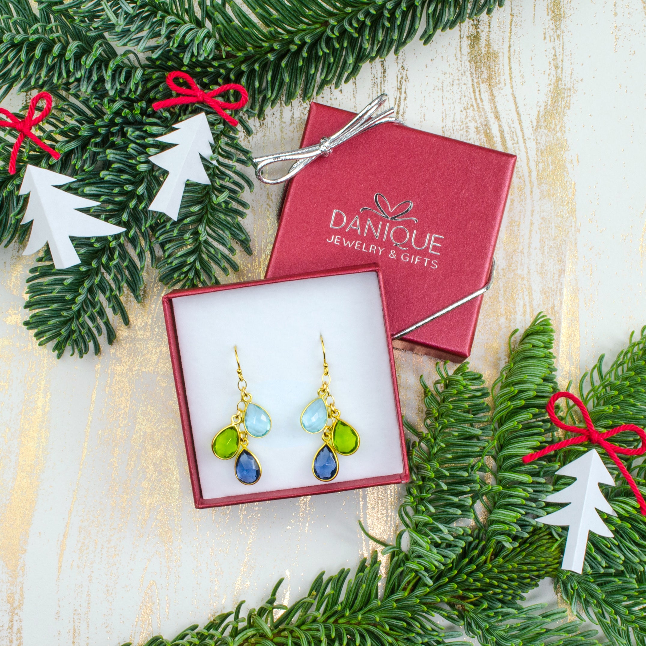 Mother s Birthstone Cascade Earrings Tiny Birthstone Earring Rose Gold