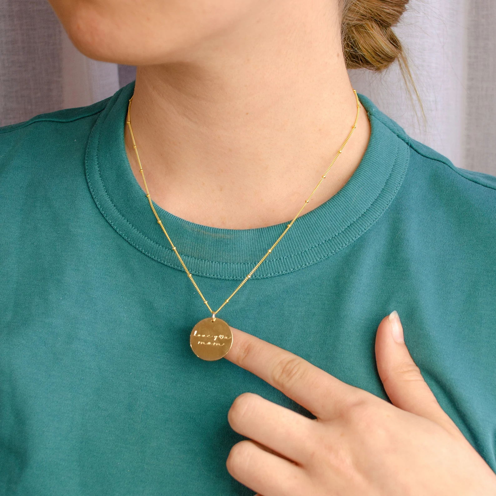 Custom sales disc necklace