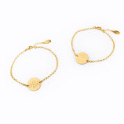 Personalized Monogram Disc Bracelet, Large Disc bracelet, Gift for Her