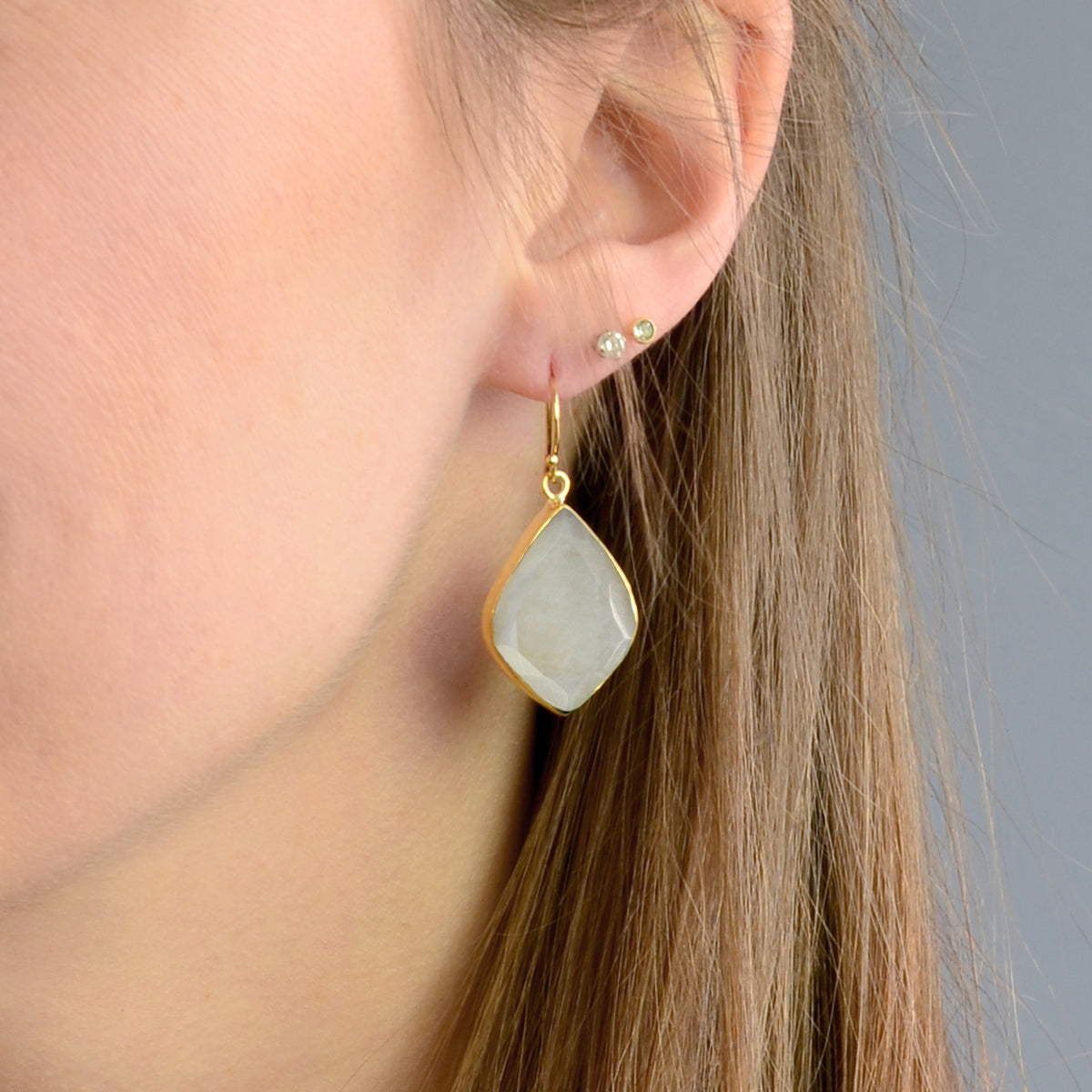 Grey moonstone deals earrings