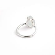 Rainbow Moonstone Teardrop Prong Set Ring • June Birthstone