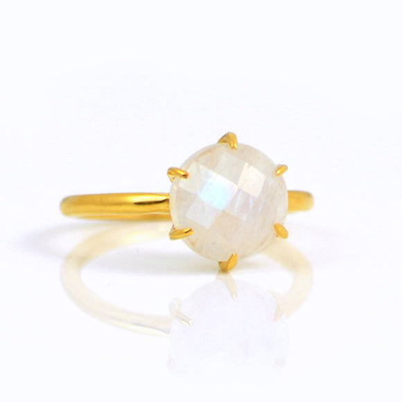 Rainbow Moonstone Ring • Sterling Silver – Mikel Grant Jewellery