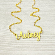 Custom Name Plate Necklace in Gold of Sterling SIlver