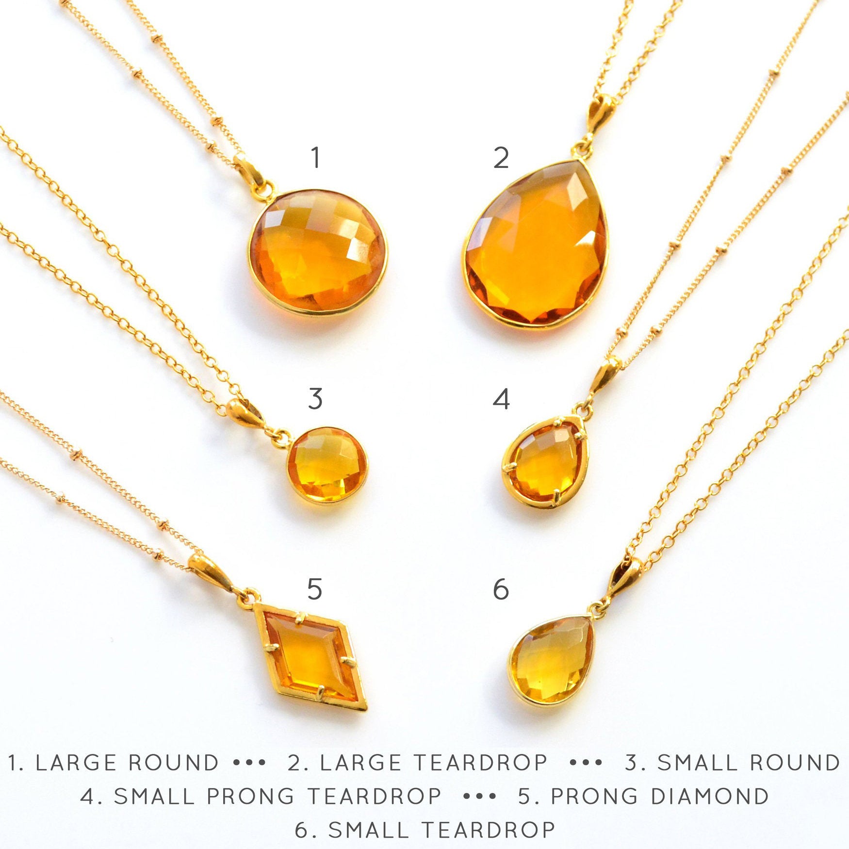 Citrine Necklace November Birthstone