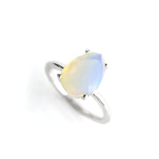 Opalite Teardrop Prong Set Ring • October Birthstone