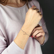 Simple Open Heart Chain Bracelet