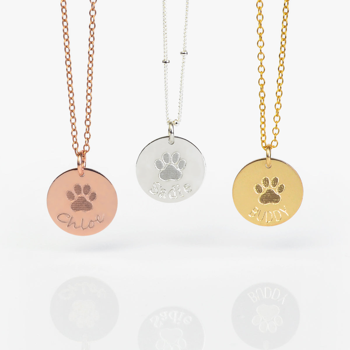 Best Friend Gift Initial Personalized Cat Bracelet Disc Necklace