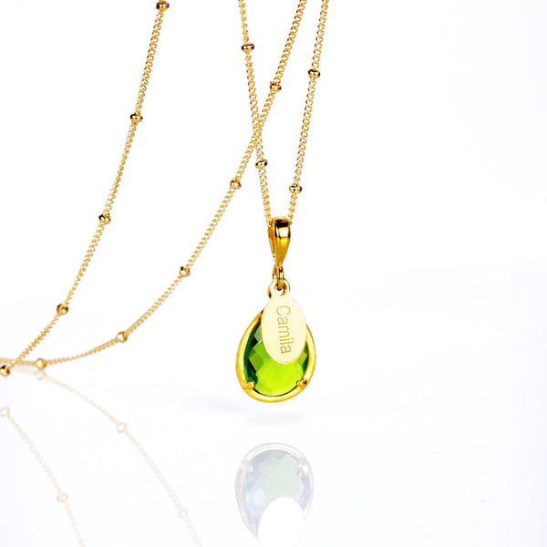August birthstone hotsell necklace for mom