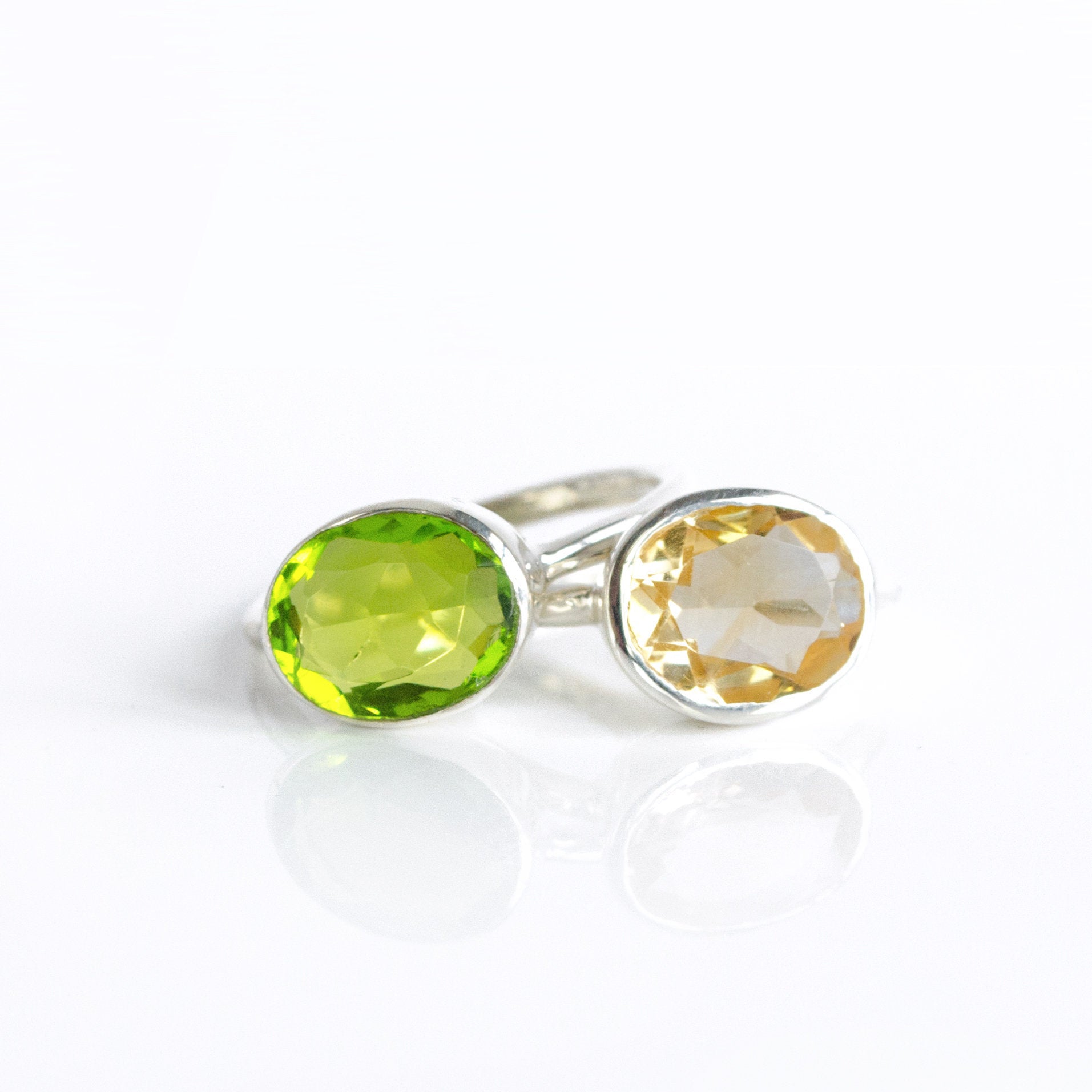 Opalite Oval Bezel  Ring : October Birthstone