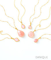 Pink Chalcedony Earrings : October Birthstone
