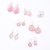 Pink Chalcedony Earrings : October Birthstone