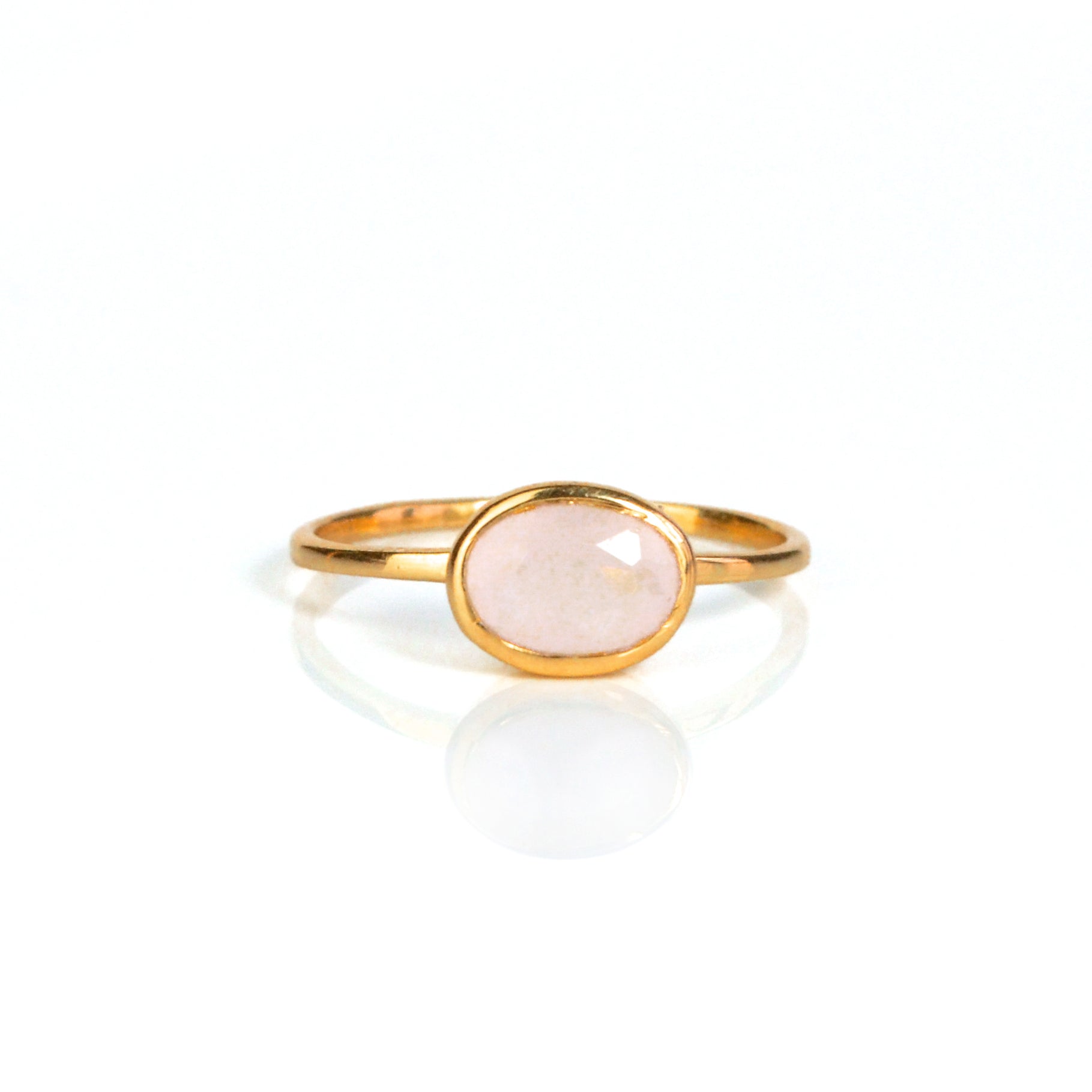 Rose gold plated pink chalcedony ring. stack set, stacking rings, gemstone ring, birthstone ring, mother's day gift for her, gift for mom, gift for fiance, gift for girlfriend, wedding jewelry, bridesmaid jewelry, anniversary jewelry, anniversary gift, birthday gift, christmas gift, valentine's day gift, valentine's day rings, dainty ring, cocktail ring, statement ring, bezel set