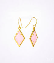 Pink Chalcedony Earrings : October Birthstone